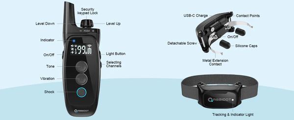 T50R Remote Dog Training Shock Collar 1-2 Dogs S/M/L 900m