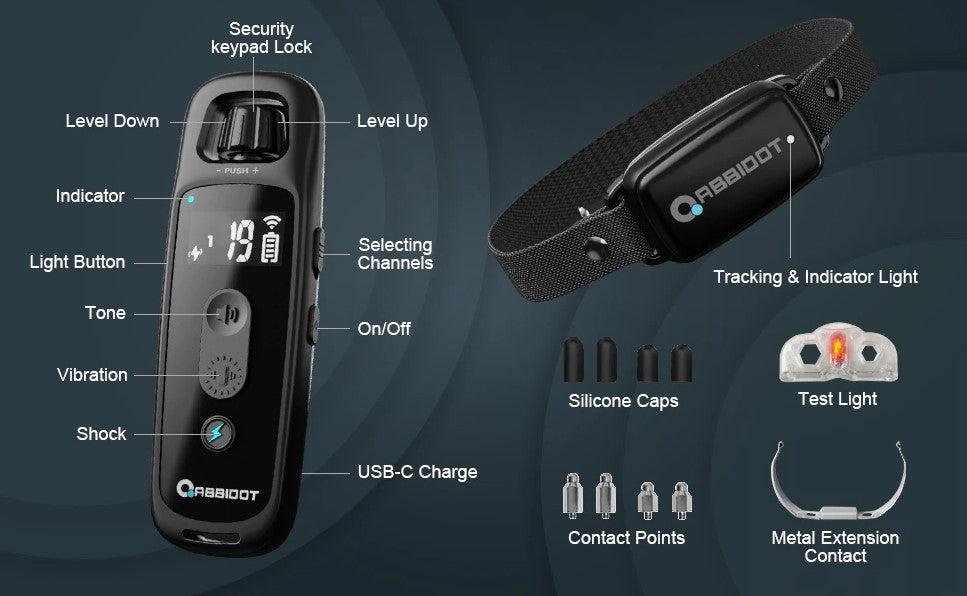 T30R Remote Dog Training Shock Collar 1-2 Dogs S/M/L 900m - BARKAHOLICS®